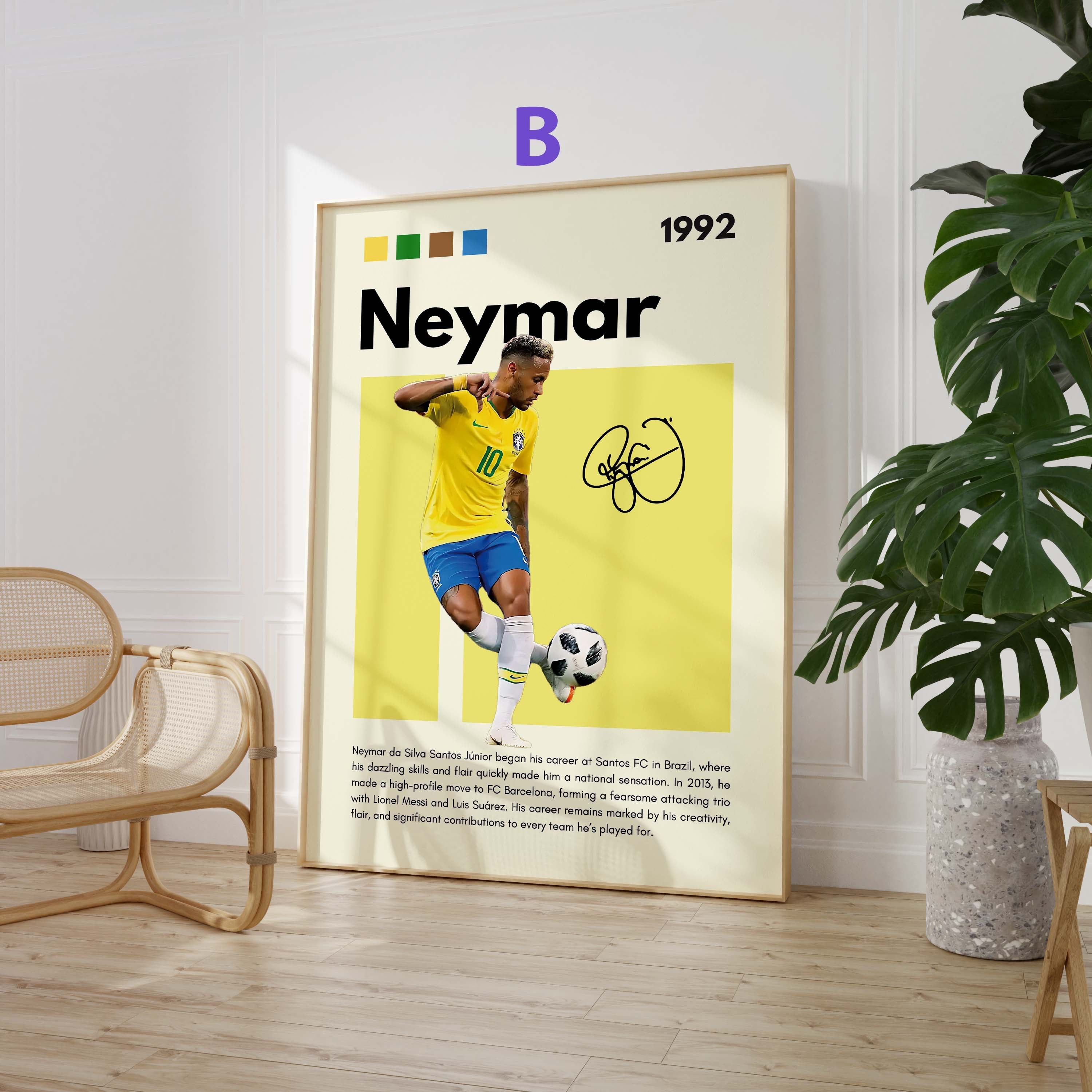 サッカースター ポスター | ムバッペ・ネイマール・メッシ・ハーランド・ヤマル | スポーツ 壁飾り フレームなし