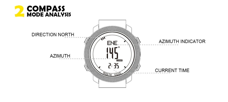 NORTH EDGE Men's Sport Digital Watch Military Army
