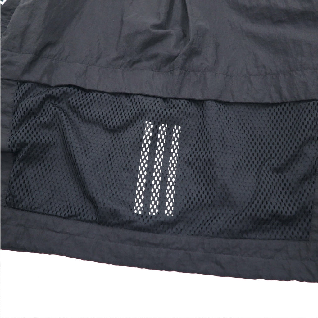 adidas ナイロン トラックジャケット ジャージ S ブラックスリーストライプ