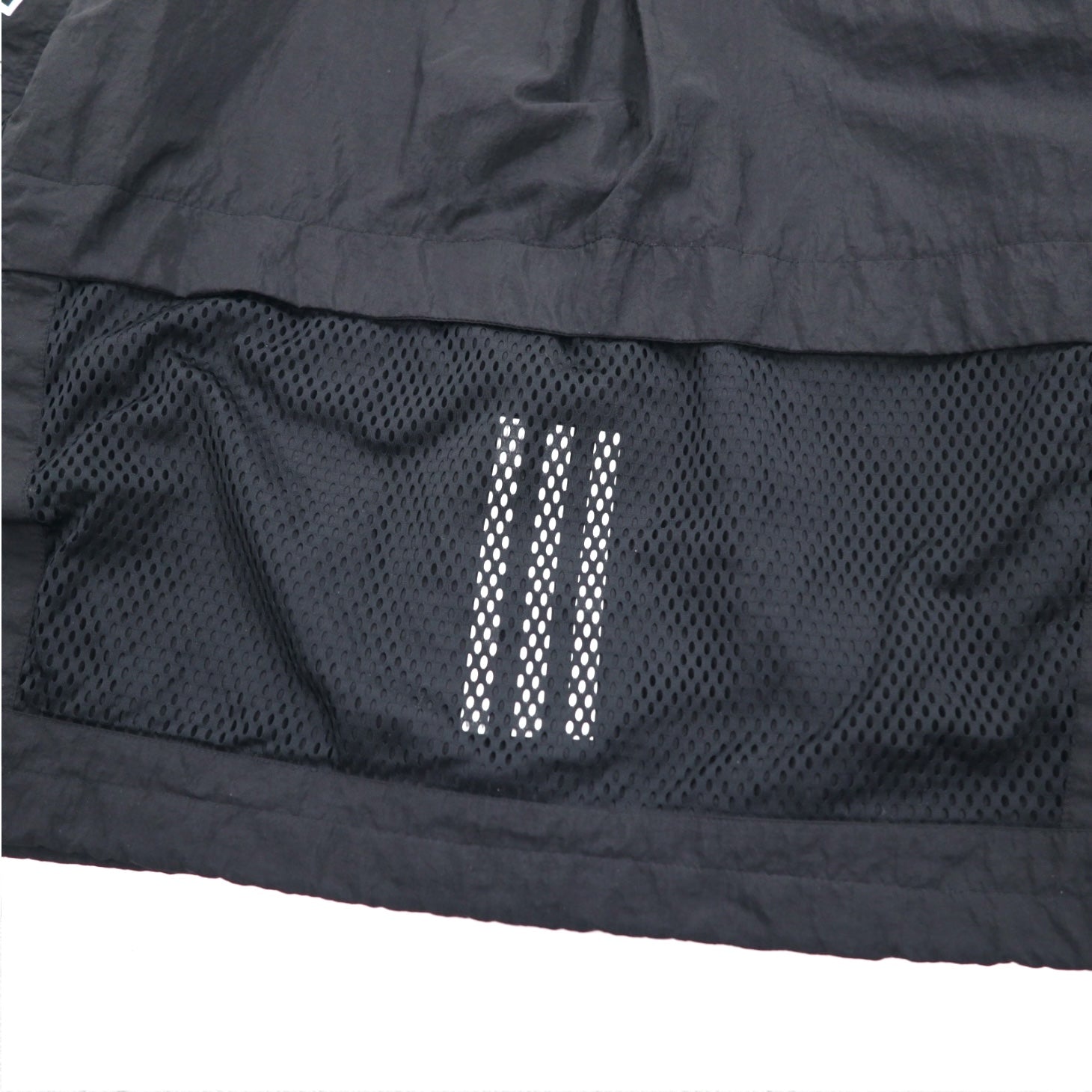 adidas ナイロン トラックジャケット ジャージ S ブラックスリーストライプ
