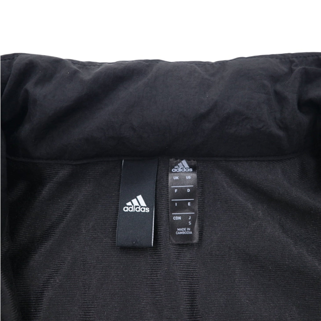 adidas ナイロン トラックジャケット ジャージ S ブラックスリーストライプ