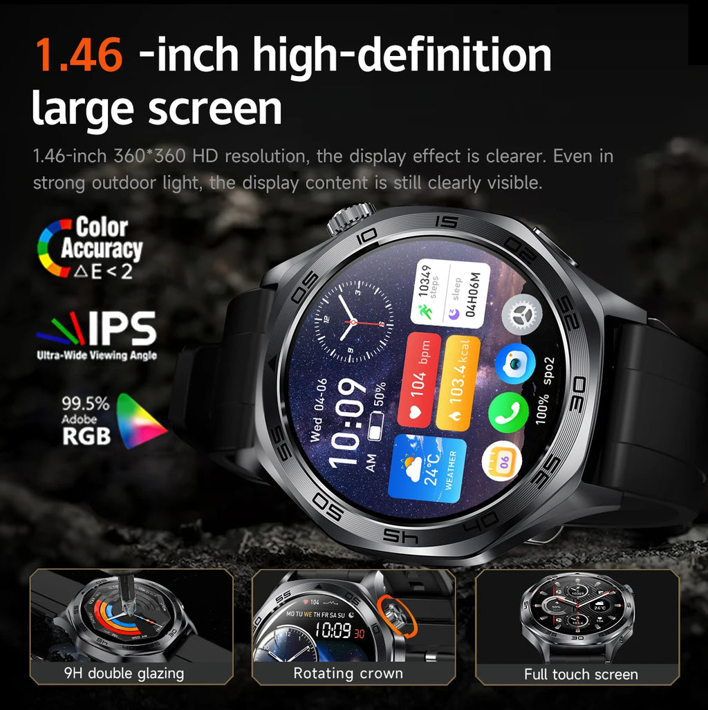 T-Rex3 スポーツスマートウォッチ | 防水30m | コンパス・高度計 | AMOLED | Bluetooth連絡
